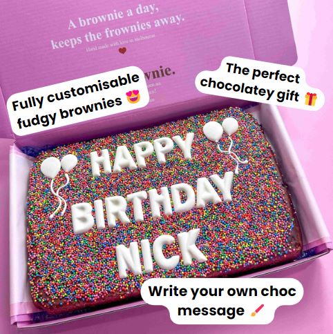 Custom Birthday Brownie