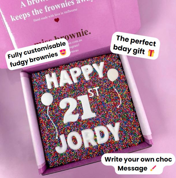 Mini Custom Birthday Brownie